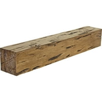 Екена мелница 4 H 8 D 72 W Pecky Cypress Faa Wood Camply Mantel, Premium AdEd