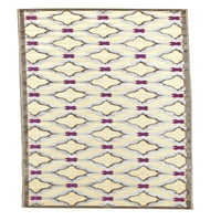 Sagio современа цветна област килим, сребрена сива фуксија виолетова, 7ft-6in 10ft-6in