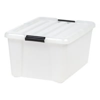 САД QT. Пластична корпа за садови за складирање со безбеден капак и закопки за заклучување, - чиста