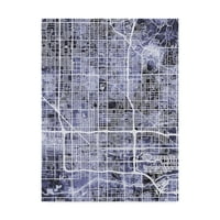 Трговска марка ликовна уметност „Феени Аризона Сити мапа сина„ платно уметност од Мајкл Томпсет