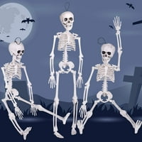 Висечки скелетни коски и декорација на черепот за Ноќта на вештерките