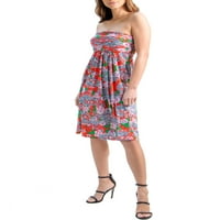 Удобна облека за облека, женски портокалова пајсли, безжична мини фустан