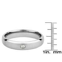 Крајбрежен накит кубна цирконија четкана завршна прстен од не'рѓосувачки челик