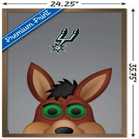 San Antonio Spurs - S. Preston Mascot Coyote wallид постер, 22.375 34