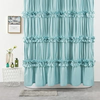 Гроздобер завеса за туширање, цветна микрофибер завеса за бања за гости ,, спа -сина боја