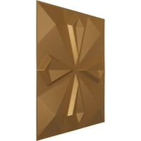 Ekena Millwork 5 8 W 5 8 H nikki Endurawall Декоративен 3Д wallиден панел, светло палто злато
