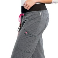 Сметано женско чудо современо тенок фит -отпорни џебови Повлечете го основното влечење на чистење, стил S201019