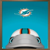 Мајами делфини - С. Престон маскота Т.Д. wallиден постер, 14.725 22.375