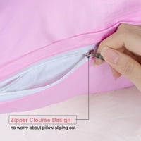 Уникатни поволни цени сет на свилени сатенски перници за перници со розова кралица