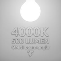 LED G Globe светилки, 4000k ладно бело, 500lm, замрзнати гроздобер Edison Filament Silmers, 4,5W, затемнета