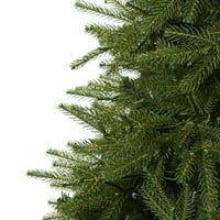 Скоро природно 7,5ft. Ванкувер ела природен изглед вештачка новогодишна елка со јасни LED светла и гранки