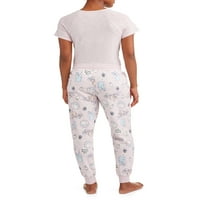 Женски и женски плус маичка маица пижама пантоло