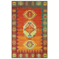 Mohawk Home Prismatic Teton Multi традиционална племенска прецизност печатена област, 8'x10 ', портокалова