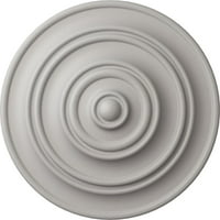 Ekena Millwork 1 4 OD 1 2 P Класичен тавански медалјон, рачно насликан ултра чисто бело