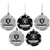 Засекогаш колекционерски обврски NFL Shatterproof Ball Ornaments, Oakland Raiders