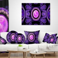 DesignArt Purple Psychedelic Relaxing Art - Апстрактна перница за фрлање - 16x16