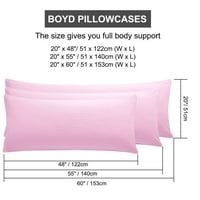 Уникатно затворање на пликови за поволни цени измиен микрофибер тело перници за тело светло розова 20 x60