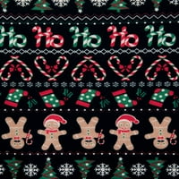 Без граници на празник на јуниори отпечатен 3 4 Божиќен џемпер на ракав