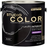 Црна, 'рѓа-олејска студио боја внатрешна боја + буквар, финиш на јајце, 2-пакет