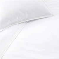 Marte Love Supima Cotton Solid Comforter Set, бела, целосна кралица