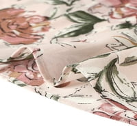 Женски гроздобер цветна вратоврска против вратот исмејувани фустани за рафли од половината
