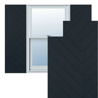 Ekena Millwork 12 W 54 H TRUE FIT PVC Diagonal Slat модерен стил фиксирани монтирани ролетни, без starвездени ноќни сини