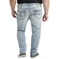 Сребрени фармерки копродукции Машки Еди Опуштено вклопени фармерки на нозе големи и високи, големини на половината