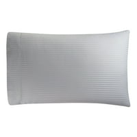 Стило на хотелски стил, броење сива лента египетска памучна перници, стандард, сет од 2