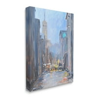 СТУПЕЛ ИНДУСТРИИ Апстрактна дождлив градски рефлексии високи урбани згради галерија за сликање завиткано платно