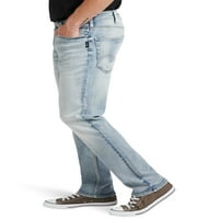 Сребрени фармерки копродукции Машки Еди Опуштено вклопени фармерки со нозе, големини на половината 30-42