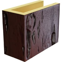 Ekena Millwork 4 H 6 D 48 W Pecky Cypress Faa Wood Camplace Mantel Kit W alamo Corbels, Premium Mahogany