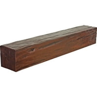 Ekena Millwork 6 H 10 D 60 W Riverwood Fau Wood Camplace Mantel, Premium на возраст