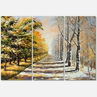 Алегорија на тема есен и зимско сликарско платно уметничко печатење