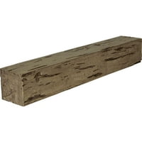 Ekena Millwork 8 H 12 D 48 W Pecky Cypress Faa Wood Camply Mantel, Premium Aded