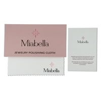 Miabella Women's 1- Ct. Аквамарин, топаз и дијамант акцент 14kt бело злато коктел ореол прстен