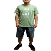 Остров екипа Хаваи мешавина поли-маица тропска дланка, светло зелена, м