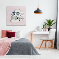 Tuphel Pink Roses Crystal Eyes Skull Beauty & Fashion Painting Gallery завиткано платно печатење wallидна