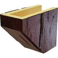 Ekena Millwork 4 H 4 D 48 W Pecky Cypress Fau Wood Camplace Mantel Kit W Ashford Corbels, Premium Mahogany