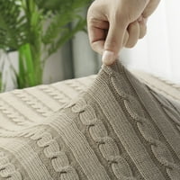 Пријатен стилски памучен кабел плетен ќебе, беж, преголем удар