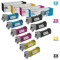 Компатибилен Dell 1320C сет на високи касети за тонер на Yie Black Ku052, Cyan Ku053, Magenta Ku055 и Yellow