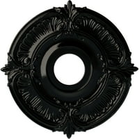 Ekena Millwork 18 OD 4 ID 5 8 P Attica тавански медалјон, црна бисер со рачно насликан
