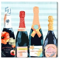 Wynwood Studio Drains and Spirits Wall Art Canvas Prints 'Champagne Flower' Champagne - сина, портокалова
