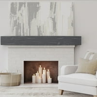 Ekena Millwork 6 H 8 D 36 W Pecky Cypress Faa Wood Camplace Mantel, старост пепел