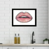 Wynwood Studio отпечати розови усни мода и глам усни wallидови платно печати розово пастелно розово 19x13