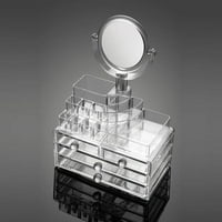 Ondisplay Jesse Tiered Acrylic Cosmetic Makeup Organizer W Mirror