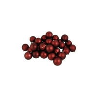 32CT мат бургундски црвен распрскувачки орнаменти на Божиќни топка 3.25 “