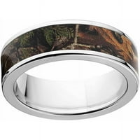 Realtree Xtra машки камо камо не'рѓосувачки челик прстен со полирани рабови и се вклопуваат лукс удобност