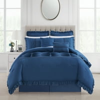 Шик дома ИВИИ 12-парчиња разгален плетенка удобност, крал, сина боја