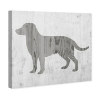 Wynwood Studio Animals Wall Art Canvas Prints 'Rustic Dog Love' Love 'кучиња и кутриња - сива, сива боја