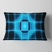 DesignArt Blue на црна термичка инфрацрвена визир - Апстрактна перница за фрлање - 12x20